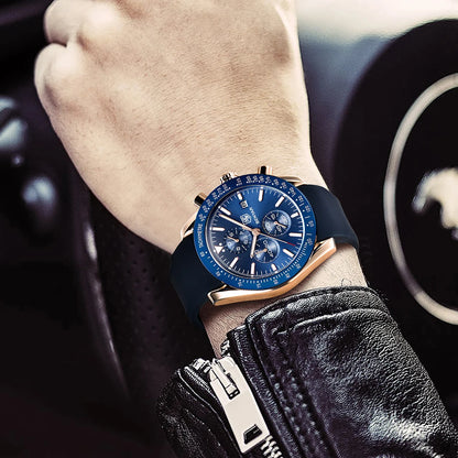 BENYAR 5140 Men Watch Brand Luxury Silicone Waterproof Quartz Watches Men Wrist  Sport WristWatches Relogio Masculino
