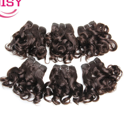 Brazilian Natural Human Hair 200g/Lot Short Curly Hair Bundles Ombre Color 1B 99J 30 27 For Women Hair Extensions Human Hair