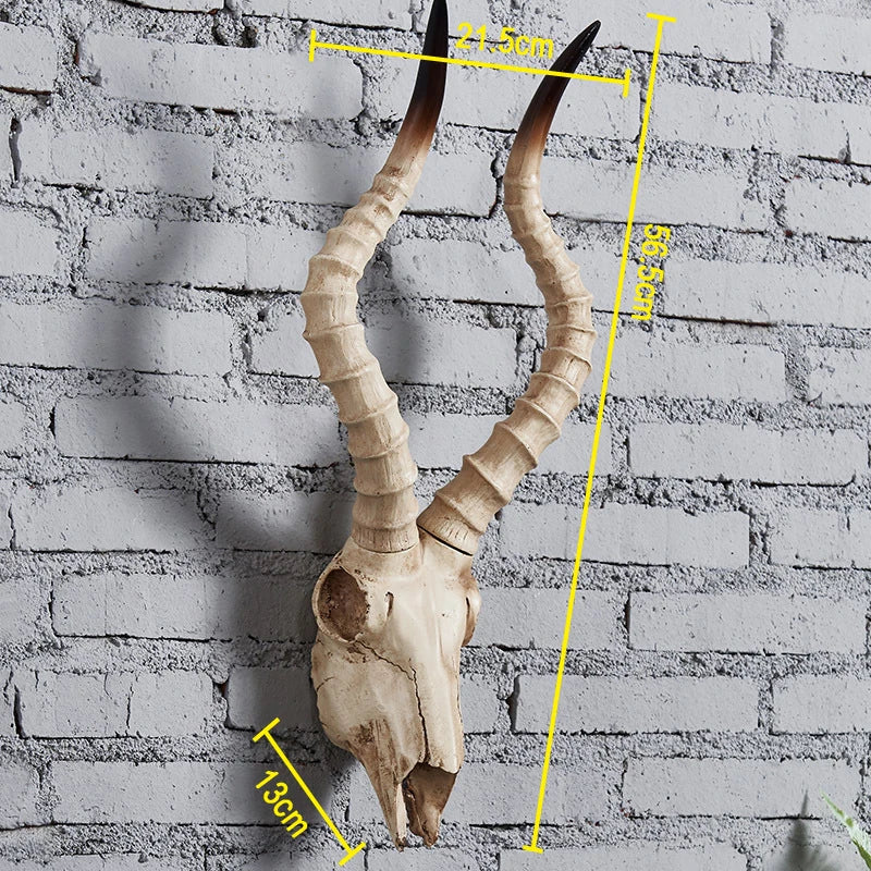 Simulation Animal Bull Cow 3D Skull Head Resin Wall Hanging Room Wall Home Decoration Skeleton Halloween Props for Home Decor