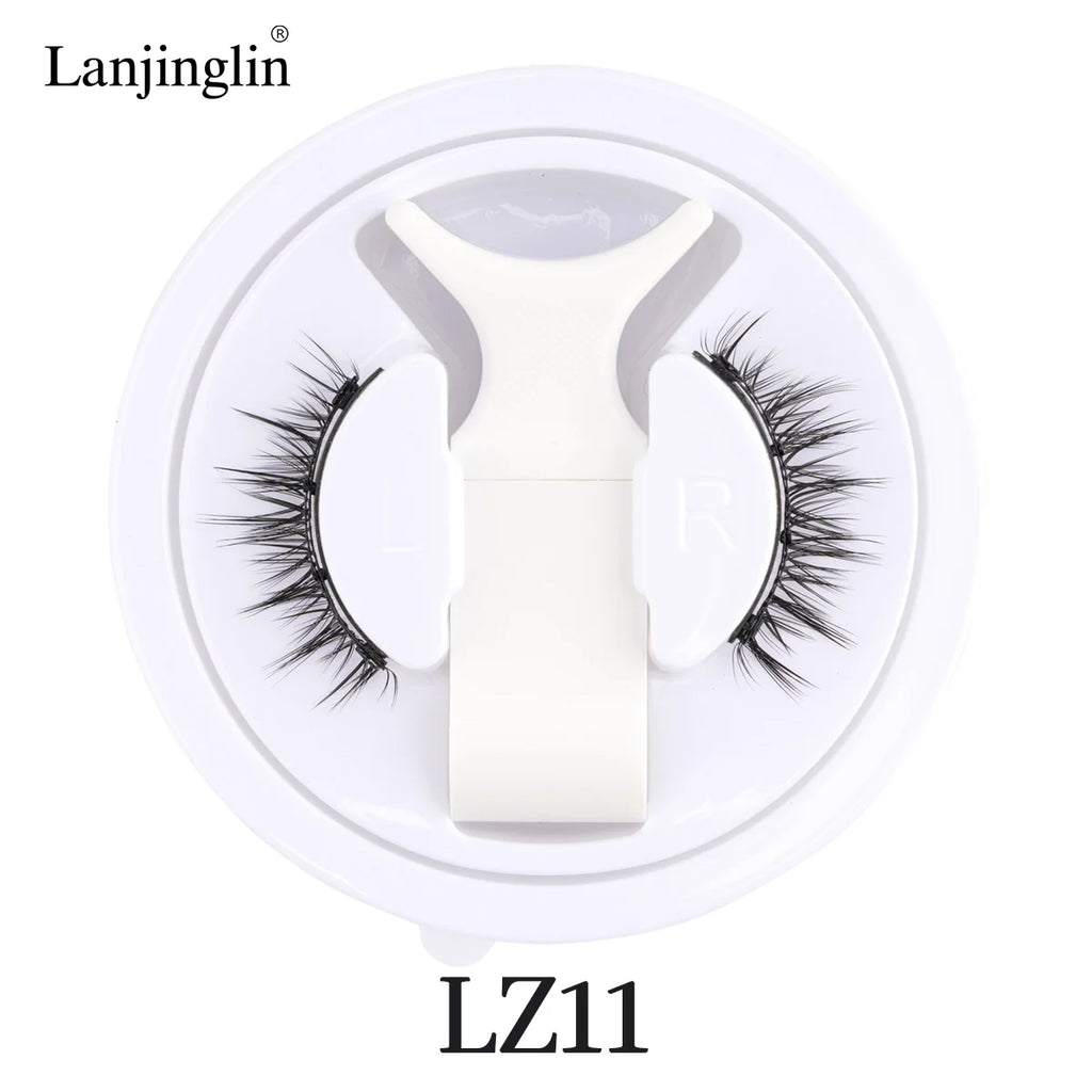 1 Pair Reusable Magnetic Lashes No Glue Needed 3D Magnetic with Clip Tweezers False Eyelash Magnetic Lash Kit Make up Eyelashes