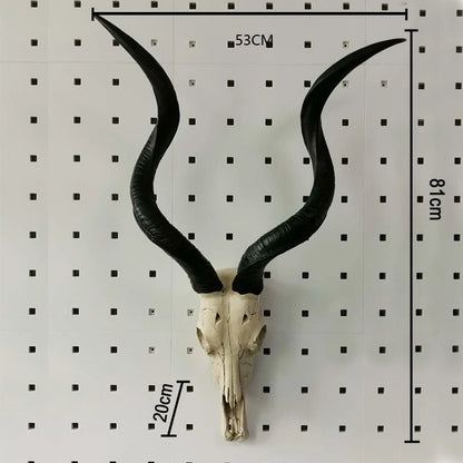 Simulation Animal Bull Cow 3D Skull Head Resin Wall Hanging Room Wall Home Decoration Skeleton Halloween Props for Home Decor
