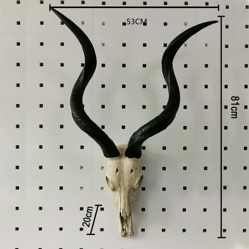 Simulation Animal Bull Cow 3D Skull Head Resin Wall Hanging Room Wall Home Decoration Skeleton Halloween Props for Home Decor