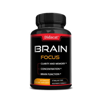 Bacopa Extract - with Lion's Mane, Helps Clear Thinking, Enhances Brain Function, Improves Memory, Supports Skin Health