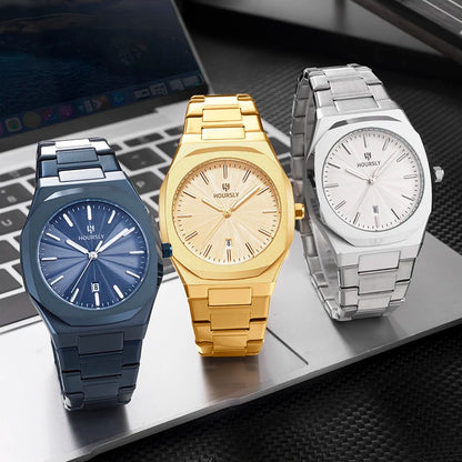 2025 New Watches For Man Original Top Brand All Black Stainless Steel Men's Wristwatch Classic Business Waterproof Movement