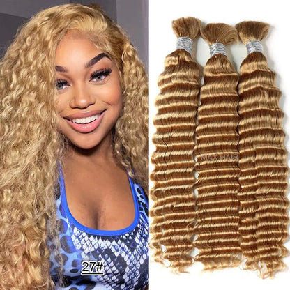 Vietnamese Deep Wave Bulk Human Hair For Braiding 100% Unprocessed Bulk Human Hair Extensions No Weft Human Hair For Braiding
