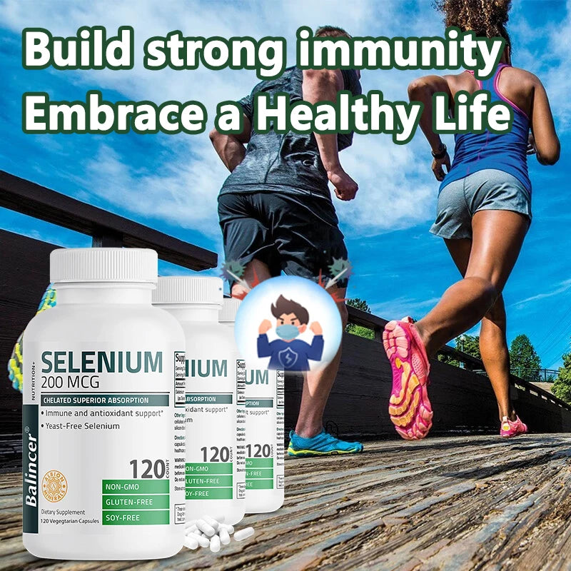 Selenium Capsules - Antioxidant Support, Increases Energy Levels, Boosts Metabolism, Immune System, Improves Brain Function