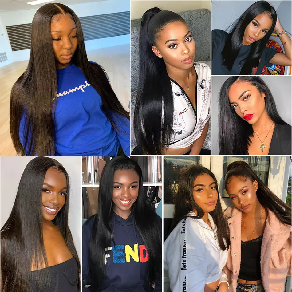 12A Brazilian Straight Human Hair Bundles Deal 100% Unprocessed Virgin Human Hair Extensions Natural Color 1/3/4 Bundles on Sale