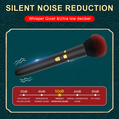 Vibrating Makeup Brush Massager Strong Shock Female Orgasm Clitoral Stimulator 7 Speed AV Wand Vibrator Adult Sex Toys for Women