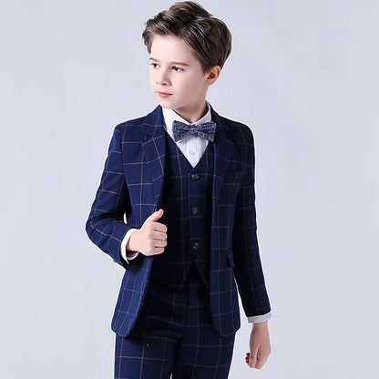 Children Boys Wedding Suit Spring Autumn 1-14 Years Teenager Kids Suits Outfits Set Formal Elegant Suits For Children