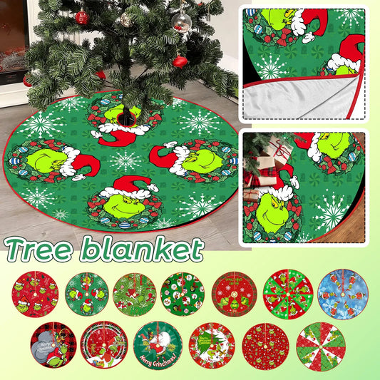 Christmas Tree Skirt Decoration For Home Xmas Tree Decorations Skirt Ornament Festive Holiday Party Decorations Indoor Outdoor