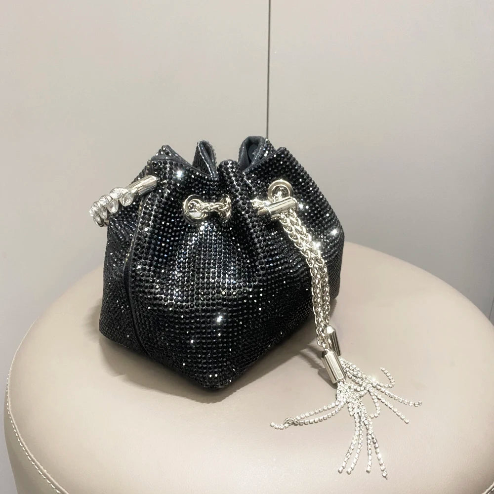 purses and handbags bags for women luxury Designer bucket clutch purse evening banquet bag Crystal rhinestone shoulder bags