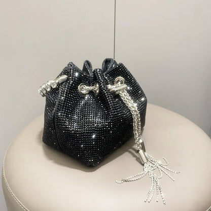 purses and handbags bags for women luxury Designer bucket clutch purse evening banquet bag Crystal rhinestone shoulder bags
