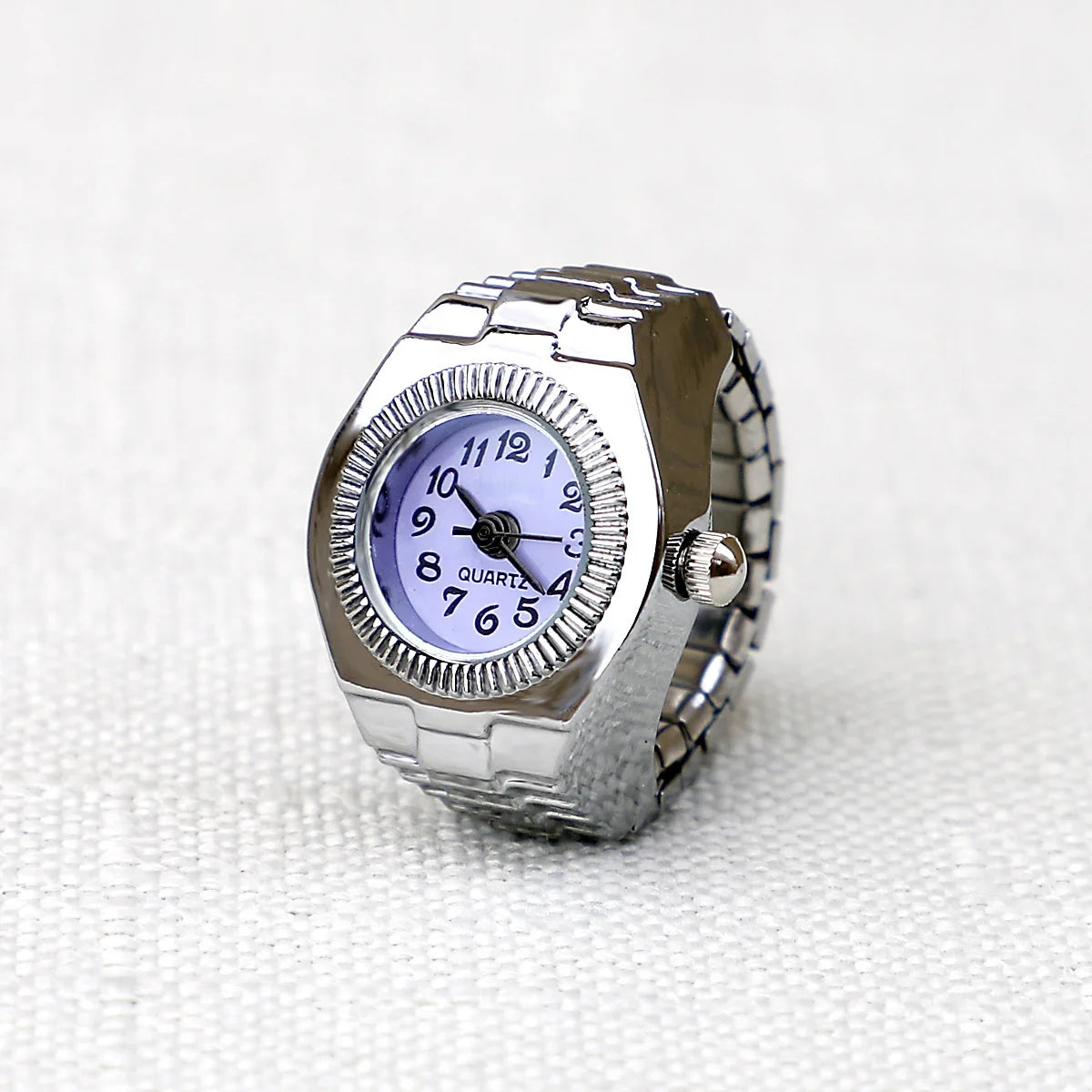 Ring Watch New Hot Selling Creative Alloy Shell Finger Circular Dial Couple Men And Women