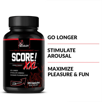 Score XXL Black Maca Supplement - with L Citrulline,Support Men Health for Energy, Endurance,Muscle Mass,Maca Root Capsule