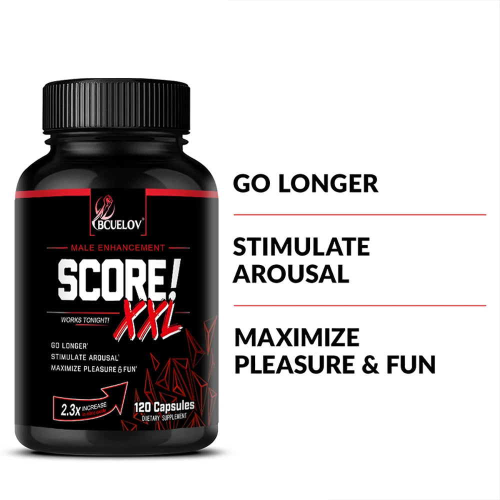 Score XXL Black Maca Supplement - with L Citrulline,Support Men Health for Energy, Endurance,Muscle Mass,Maca Root Capsule