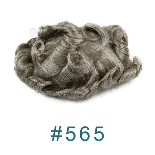 100% Human Hair 80Density Natural Hairline 0.02mm Full Skin Base Men Toupee #1B80 #60R Capillary Prosthesis System Man Hairpiece