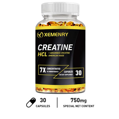 Creatine HCl - Boosts Energy Endurance and Muscle Mass for Improved Athletic Performance