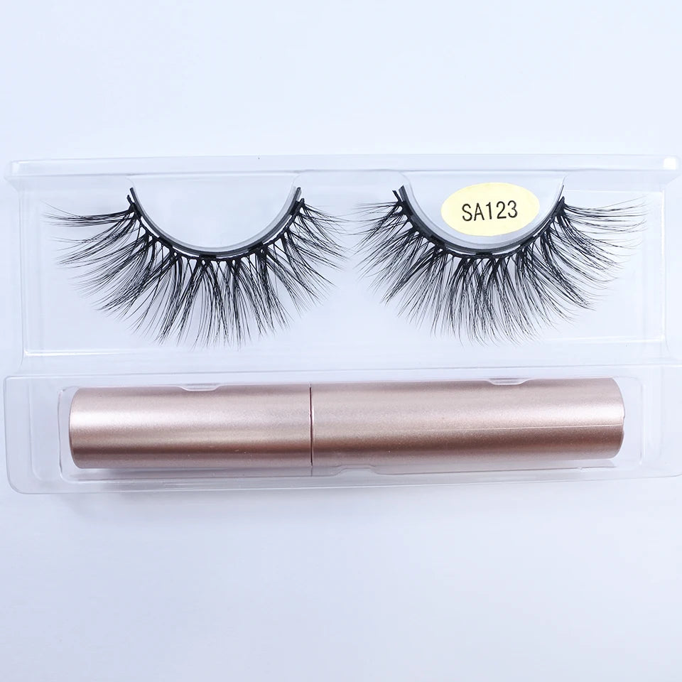 REDSIREN Natural Magnetic Lashes Makeup 1/5Pairs Reusable Magnetic False Eyelashes and Eyeliner Kit