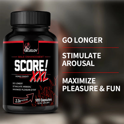 Score XXL Black Maca Supplement - with L Citrulline,Support Men Health for Energy, Endurance,Muscle Mass,Maca Root Capsule