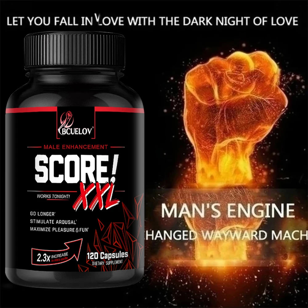 Score XXL Black Maca Supplement - with L Citrulline,Support Men Health for Energy, Endurance,Muscle Mass,Maca Root Capsule