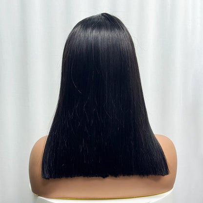 Bone Straight Human Hair Wigs 280% Density Vietnamese 4x4 Transparent HD Lace Closure Double Drawn Bob Wigs For Women