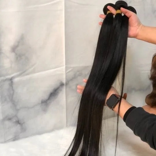 Alisa Bone Straight Human Hair Bundles 30 Inch Brazilian Weave Hair 3 Pieces For Women Bundles Straight Remy Hair Extensions