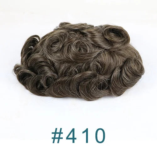 100% Human Hair 80Density Natural Hairline 0.02mm Full Skin Base Men Toupee #1B80 #60R Capillary Prosthesis System Man Hairpiece