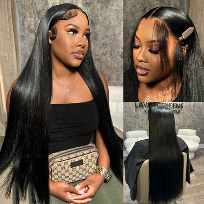 Bone Straight Wig 13x4 13x6 Hd Transparent Lace Frontal Human Hair Wigs Lace Front Pre Plucked With Baby Hair Wig Brazilian Hiar