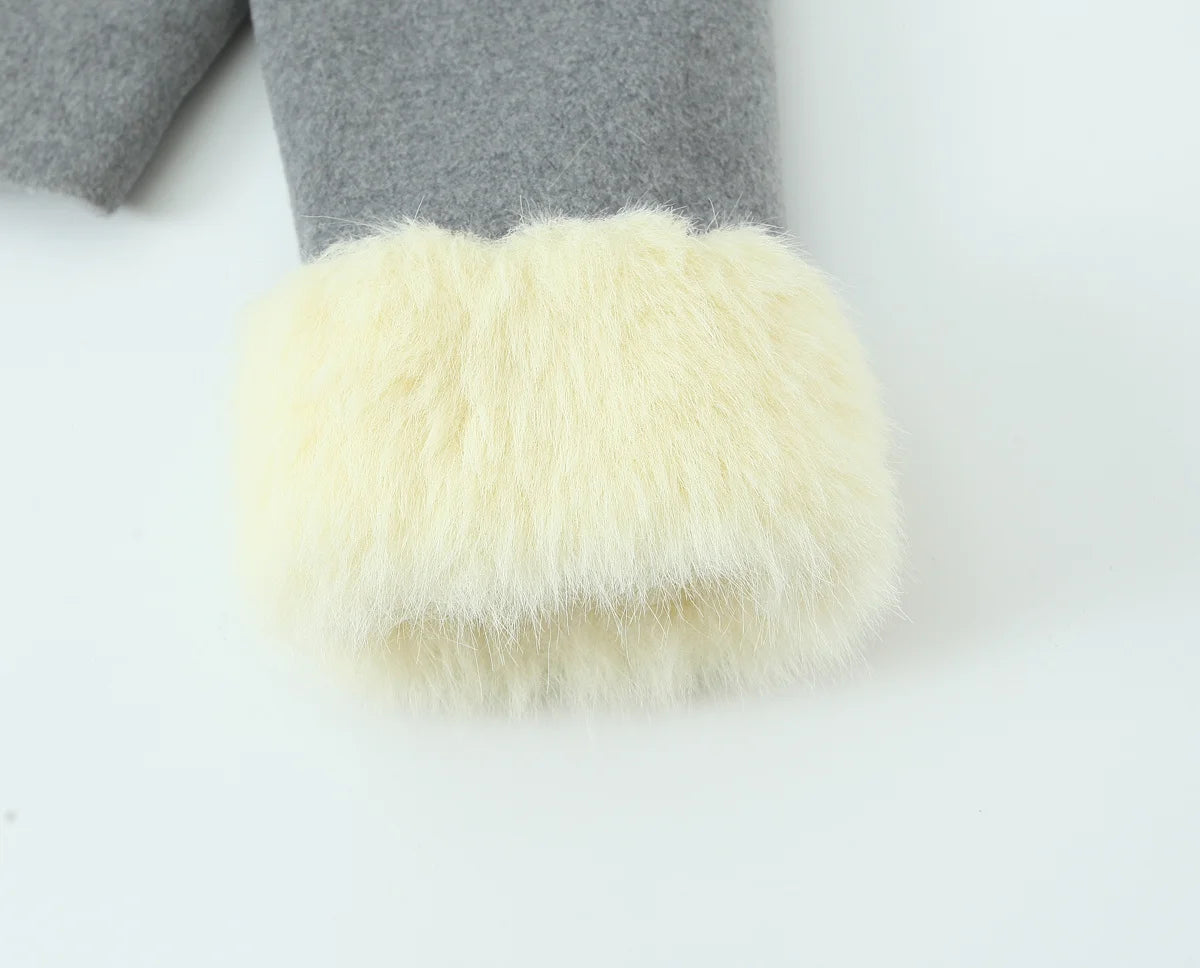Women Suit 2025 Autumn Winter New Fashion Button Fur Decoration Jacket+Shorts Two-Piece Set Women Elegant Hight Street Suit