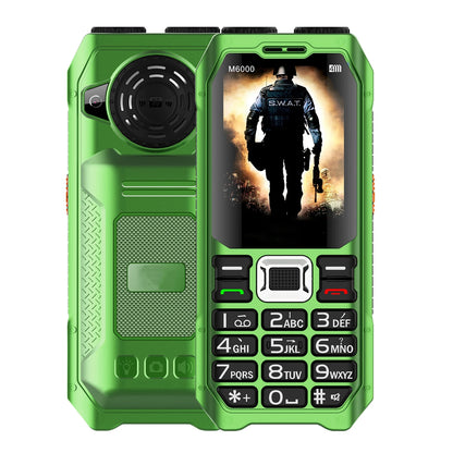Rugged Mobile Phone M6000 GSM 2G Network 4 SIM Cards Magic Voice 3.5mm Jack 2.4'' Display Big Keyboard Cellphone For Elderly