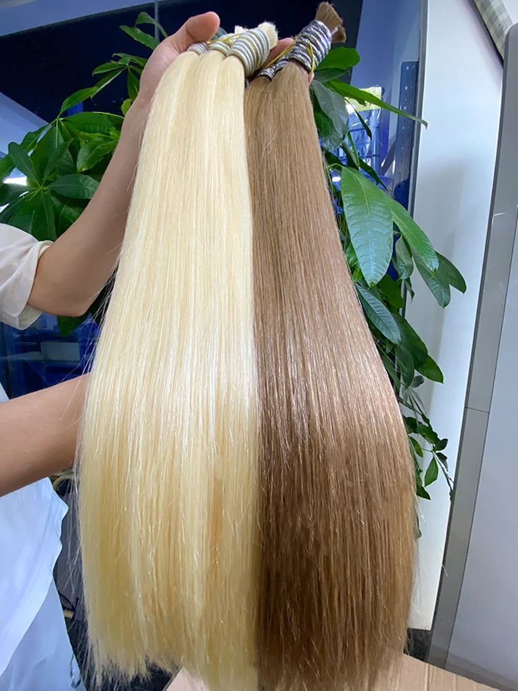 Chinese Bone Straight Hair Raw Vietnamese Human Hair Bundles For Braiding 100% Unprocessed No Weft Human Hair Bulk Extensions