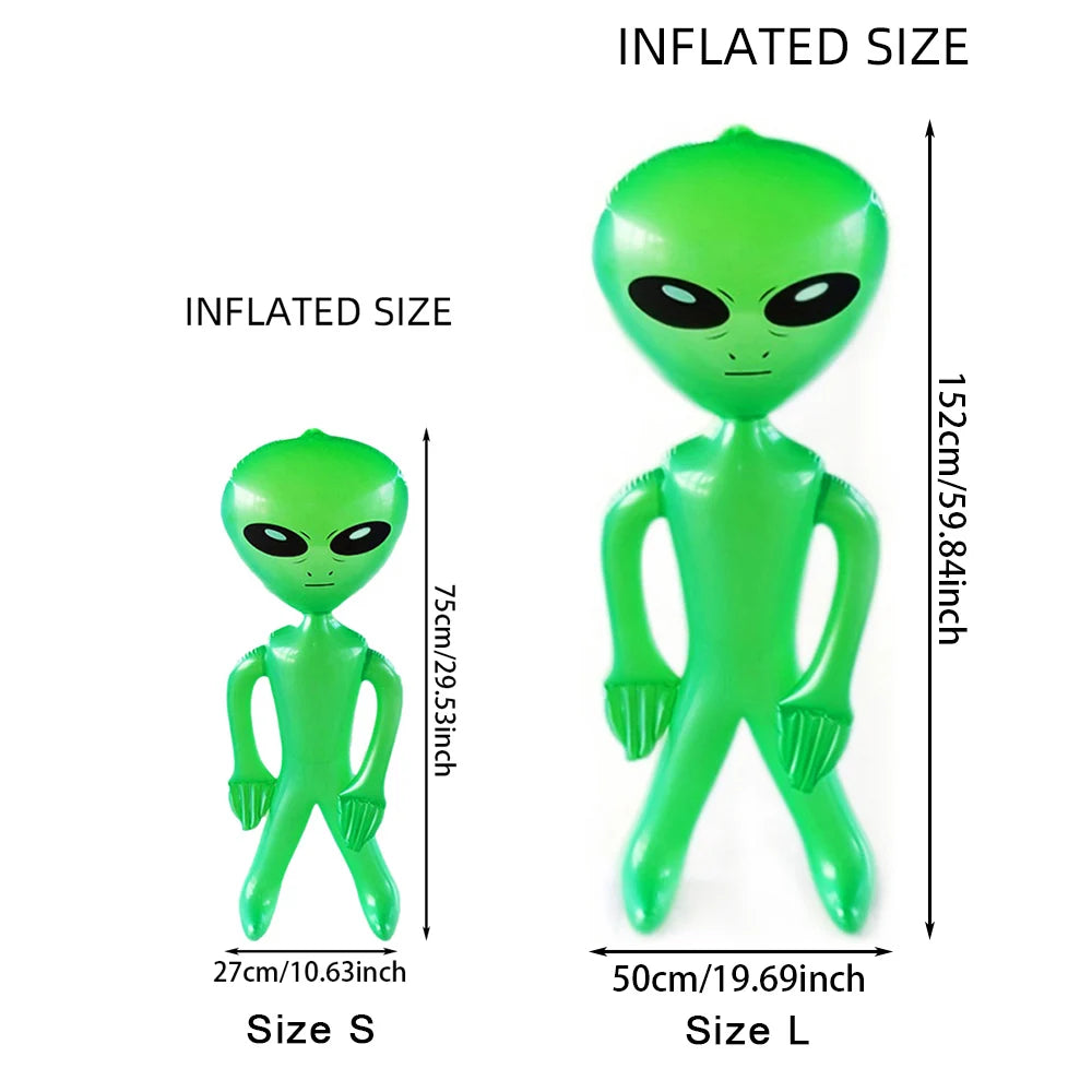 1pc Inflatable Alien Toy PVC Alien Model Theme Party Decorative Props Indoor Outdoor Festival Decoration