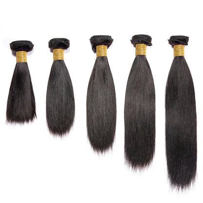 Brazilian Bone Straight Bundles 100% Unprocessed Human Hair Bundles Virgin Hair 1/3 Bundles Short Straight Weave Hair Extensions