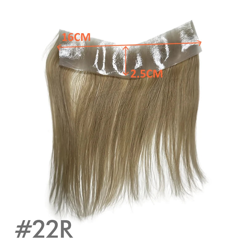 Vstyle Front Human Hairpiece for Men Vloop Thin Skin Natural Human Hair System Full PU 0.14cm Man Toupee 100% Human Hair Wigs