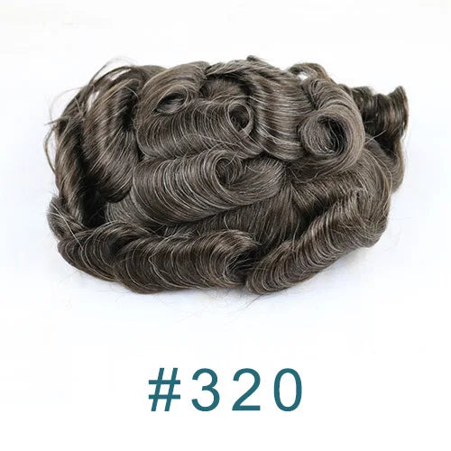 100% Human Hair 80Density Natural Hairline 0.02mm Full Skin Base Men Toupee #1B80 #60R Capillary Prosthesis System Man Hairpiece