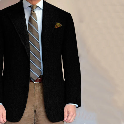 Blazers Men's Single Jacket Men Suits High Quality Fashionable Social Men's Items Male Suit Standard Collar Single-Breasted