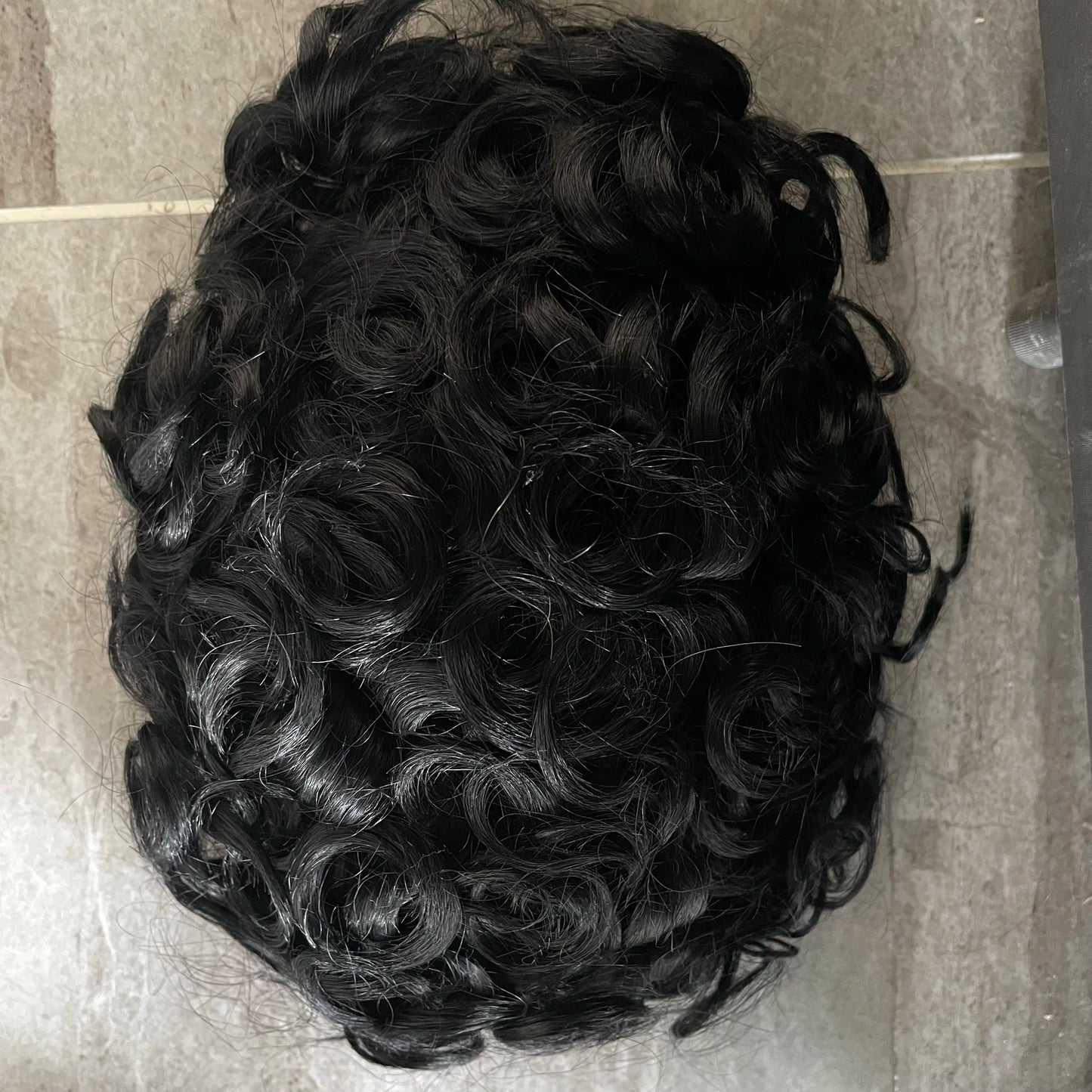 Undetectable European Human Hair 18mm Curly Men Toupee Durable Fine Mono 20mm 28mm Curly Prosthesis Capillary Natural Frontline