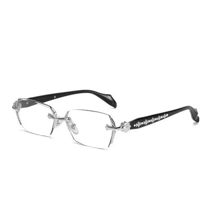 2025 Y2K Women's Retro Square Frame Glasses for Girls Japanese Harajuku Glass Eyewear Rimless Computer Anti-blue Eyeglasses