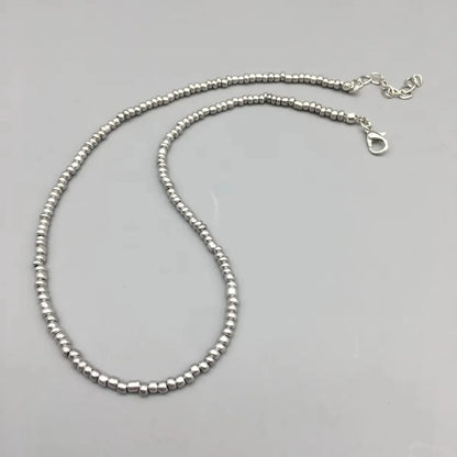 Silver Beads Pearl Women Necklace Fashion New Korean Sweet Colorful Female Neck Jewelry Gift Drop Shipping Wholesale Accessories