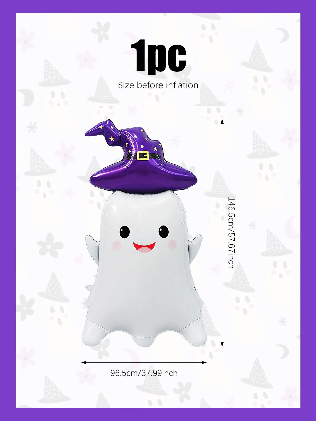 1pc/2pcs ghost aluminum foil balloons, suitable for Halloween party, ghost party, Halloween atmosphere decoration supplies