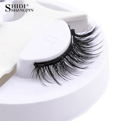 1 Pair Magnetic Eyelashes Set Reusable Easy to use Eyelash Extension Tools Natural Curler False Eyelashes With Magnetic Tweezers