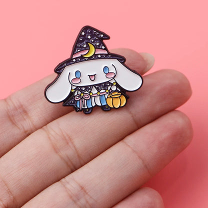 Anime Big White Dog Enamel Pin Badges on Backpack Brooch Pines Men Lapel Pins Cosplay Accessories Halloween Decoration Toys Gift