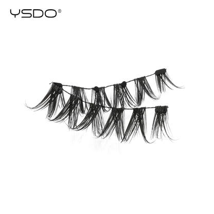 YSDO 1 Pair Magnetic Eyelashes Long-Lasting No Glue Needed Magnetic False Lashes Reusable Makeup Soft Faux 3D Mink Eyelash Tools