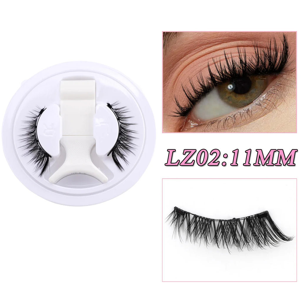 1 Pair Reusable Magnetic Lashes No Glue Needed 3D Magnetic with Clip Tweezers False Eyelash Magnetic Lash Kit Make up Eyelashes