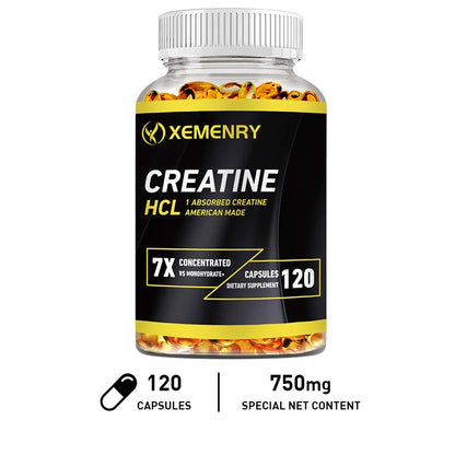 Creatine HCl - Boosts Energy Endurance and Muscle Mass for Improved Athletic Performance
