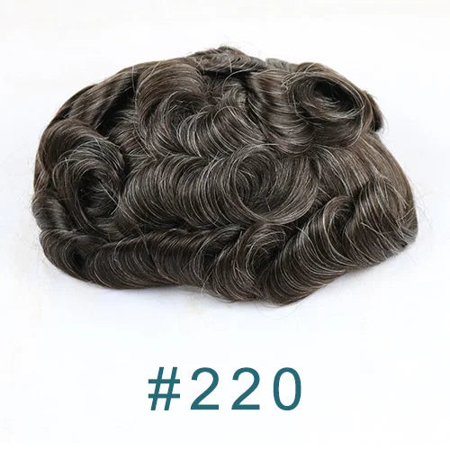 100% Human Hair 80Density Natural Hairline 0.02mm Full Skin Base Men Toupee #1B80 #60R Capillary Prosthesis System Man Hairpiece