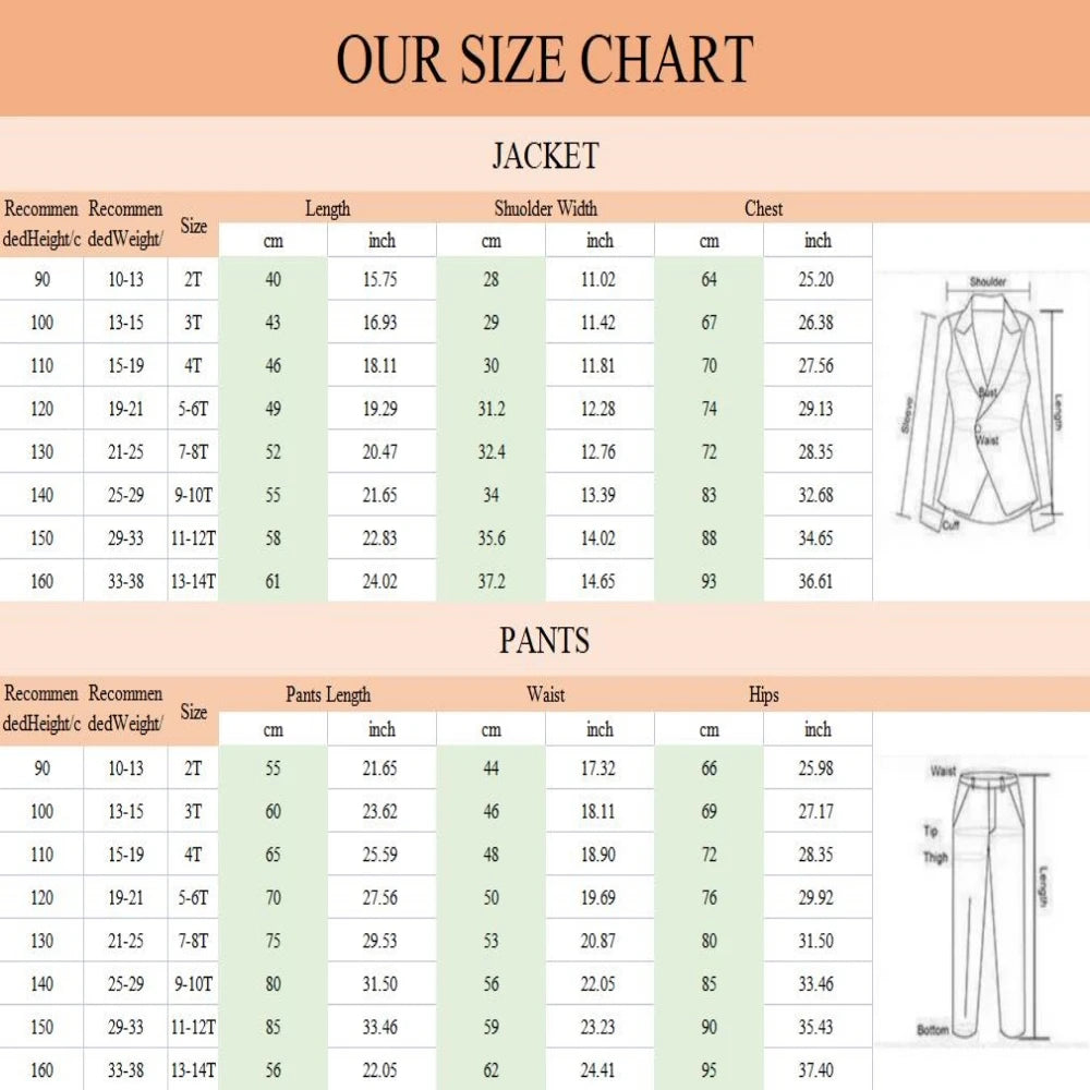 Boys Formal Slim Fit Suit Set 4 Pieces Two Colors Available Fast Delivery Notched Lapel Kids Suits Banquet Party Tuxedo 3-14T