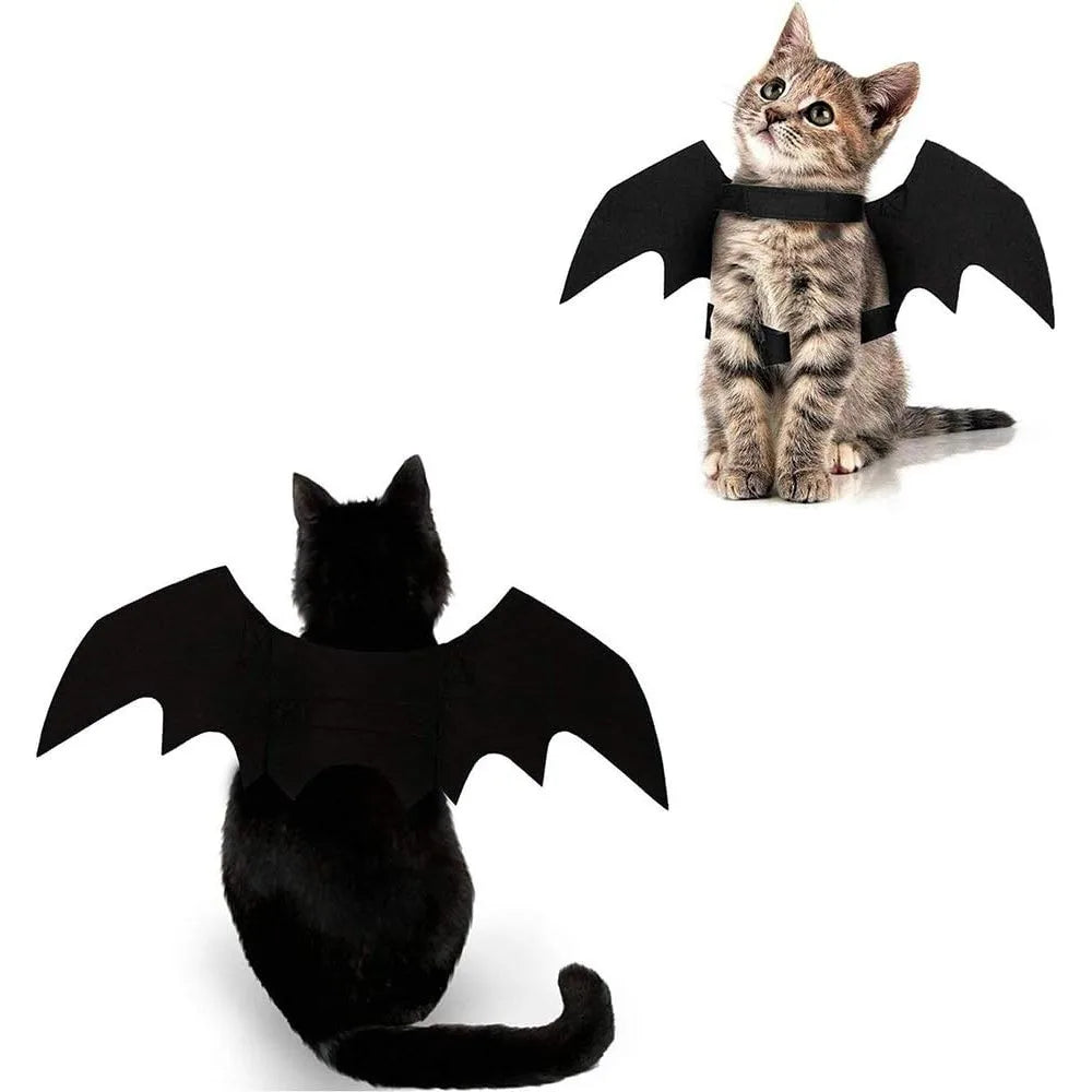 1 Pack Cat Costume Halloween Costume Bat Wings Pet Costume Halloween Party Dress Up Accessories for Cats, Small Dogs, Puppies