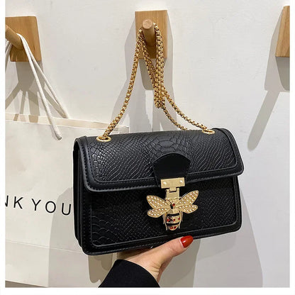 2025 Spring-Summer New Women's Bag - Fashion Designer Foreign Style, Chain Shoulder, Retro Messenger Small Square Bag