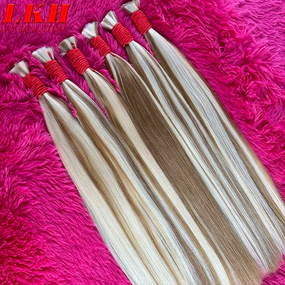 Cabello Humano Original Natural Suitable Dying All Colors Raw Vietnamese Virgin 100% Human Hair Bulk Bundles Extensions